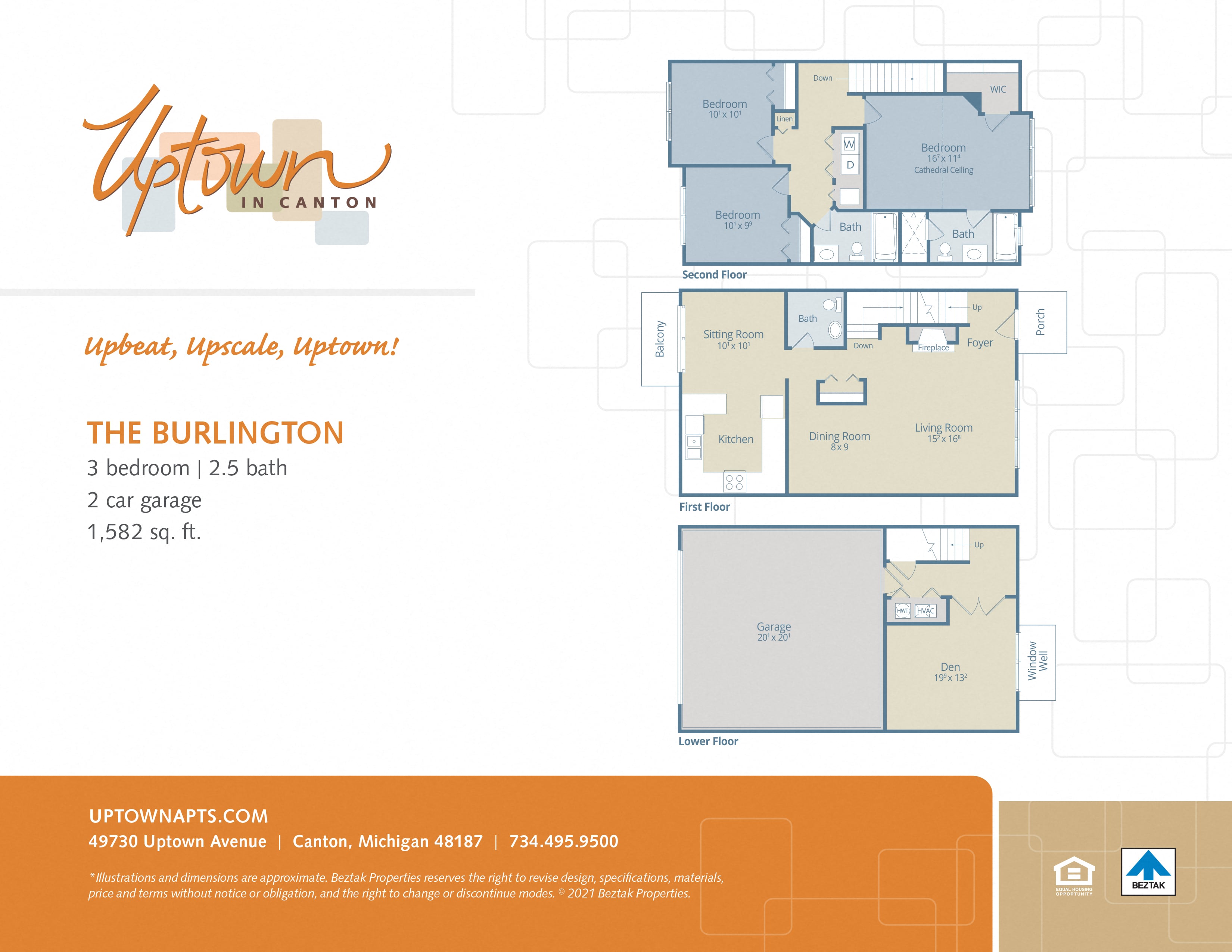The Burlington - includes a 2 car attached garage floor plan